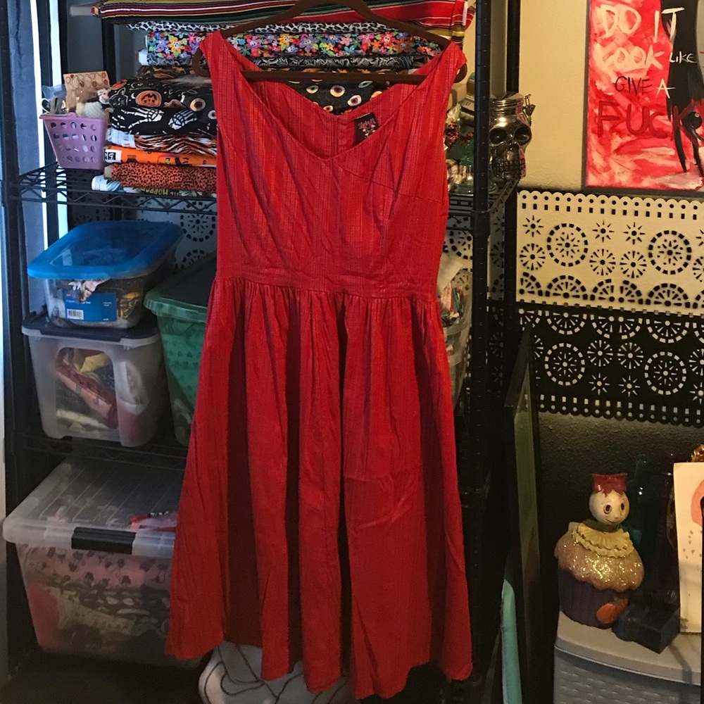Vintage Lucky 13 pin up dress 2X